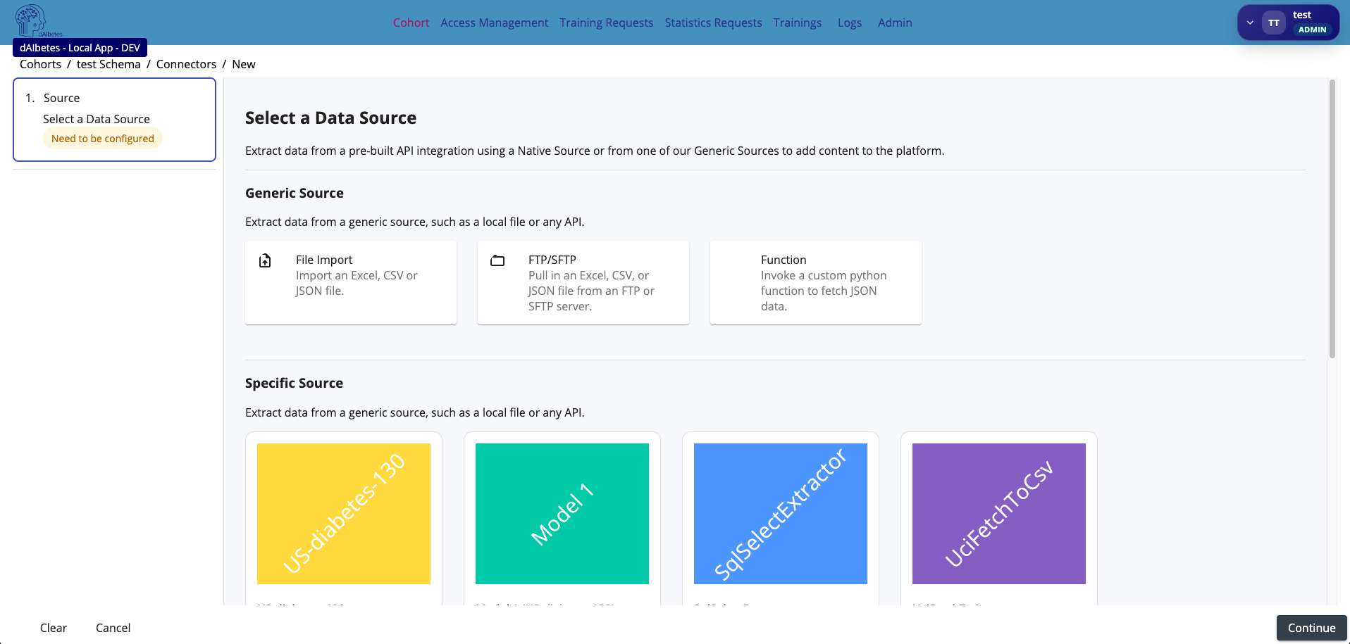 New connector page
