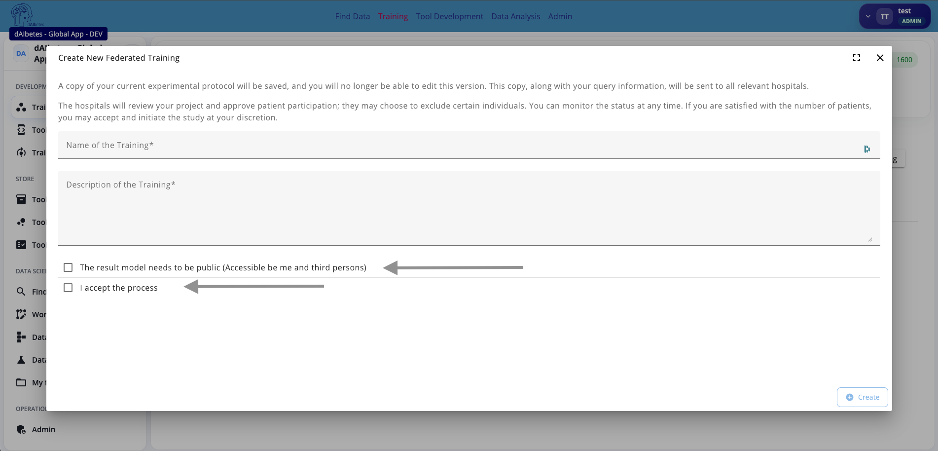 Create federated training Create federated training