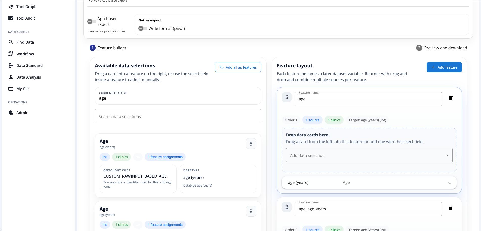 Added dataset features